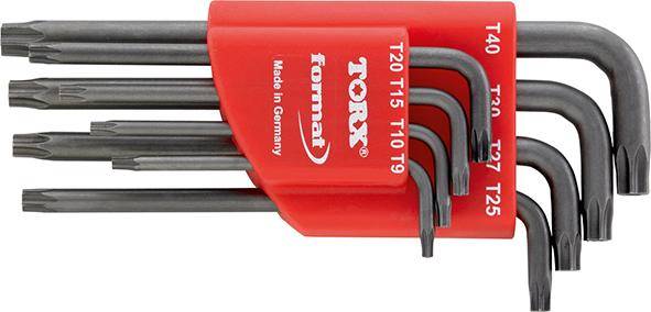 Winkelschraubendreher- Satz phosphatiert mit Bohrung 8-teilig FORMAT