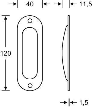 ST-Einlassmuschel,PZ, 0 42 4212,oval,F69 matt