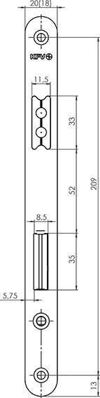 ZT-Einsteckschloss, PZ,E72,VK8,D55,20rd,DL/DR