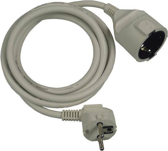 Verl. H05VV-F 3G1,5 10 m, weiß