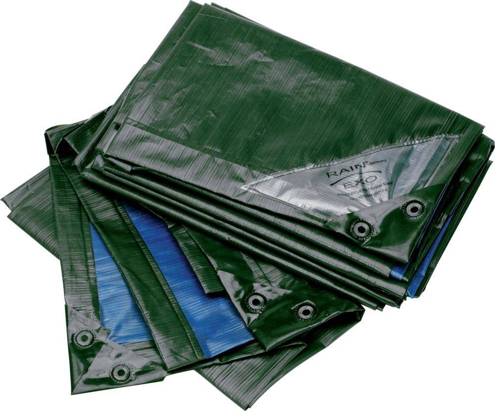 Rainexo - Abdeckplane 150g/qm, 1,5x12m, gr/bl