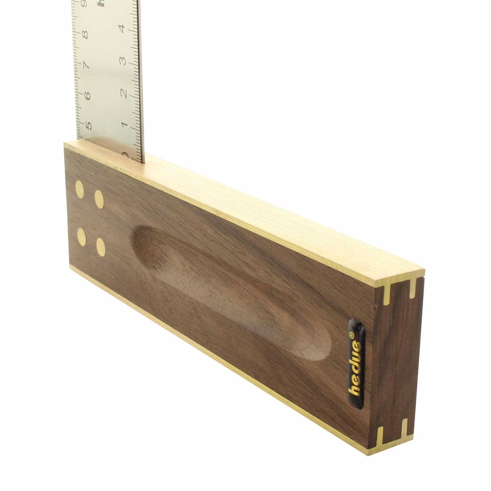 Hedue Tischlerwinkel Nussbaum Edelstahlblatt 45mm - Größe:250 mm