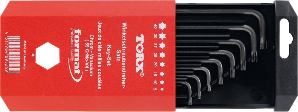 Winkelschraubendreher- Satz in Schachtel T9-T40x mm FORMAT