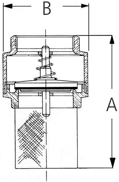 Fußventil-Saugkorb MS/VA, IG G3/4",SB