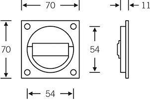 ST-Ringgriffmuschel,VK8, 0 424204,eck.Locht.Alu F1