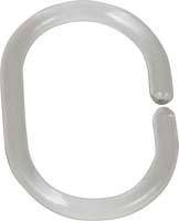 Duschvorhang-Ringe transparent, 12-er Set