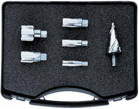 Einschnittgewindebohrer- Satz M12 bis M32 x1,5 mitStufenbohrer 7(TM)32,5mm FORMA