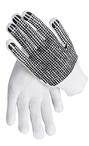 Strickhandsch.,einseitig genoppt, PES, Gr. 9