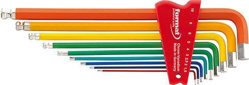 Winkelschraubendreher- Satz lackiert mit Kugelkopf 1,5-10x mm FORMAT