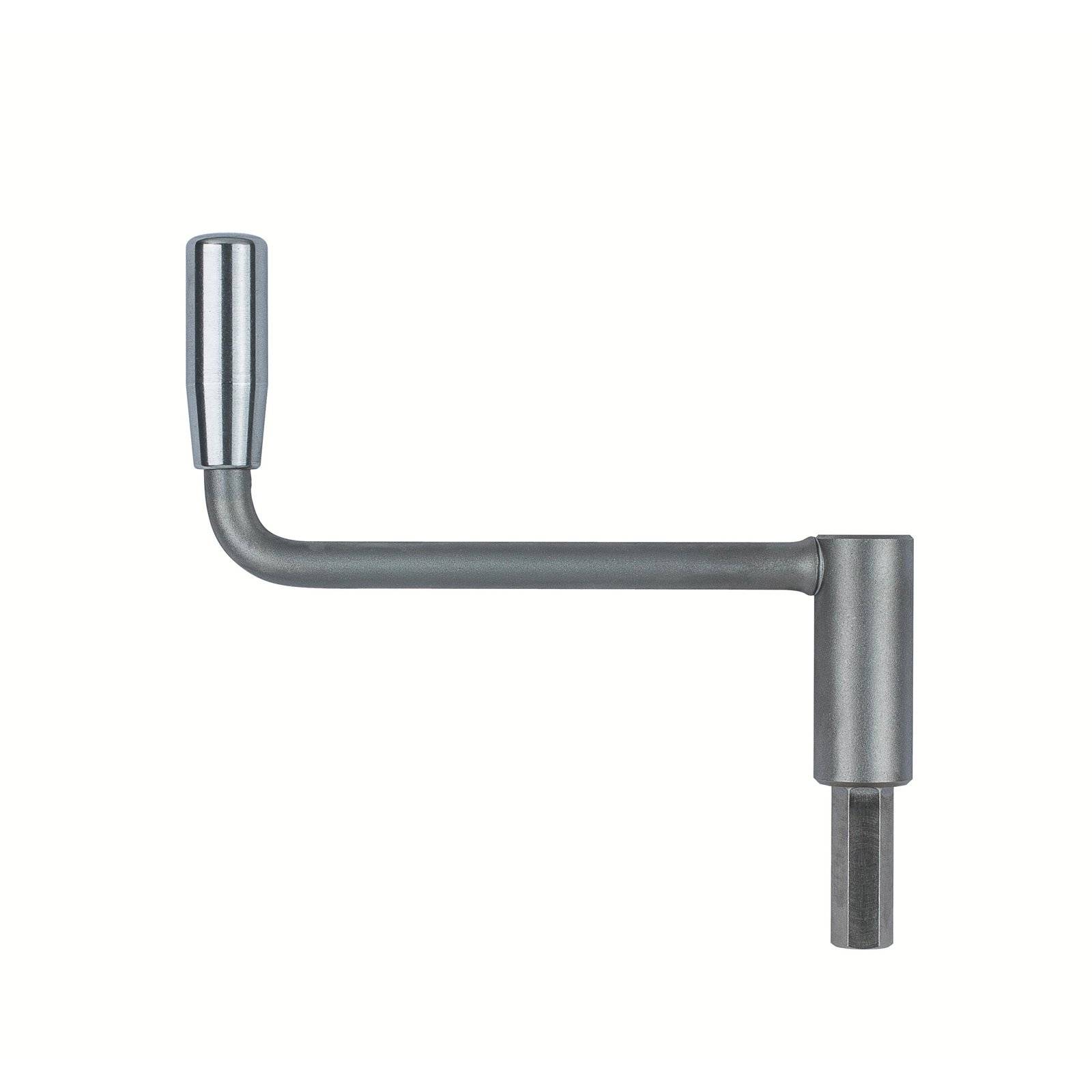 Röhm Handkurbel, Außensechskant 12, Länge 90, Drehbarer Ballengriff, Größe 3 - 134198