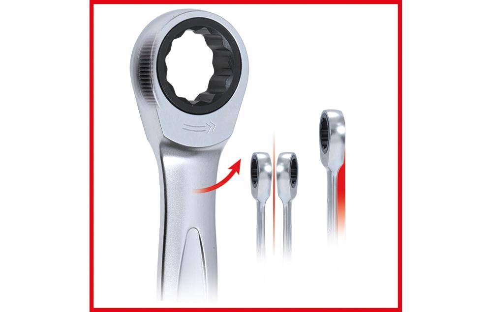 KS TOOLS GEARplus Ratschenringmaulschlüssel-Satz, 4-tlg 24-32mm
