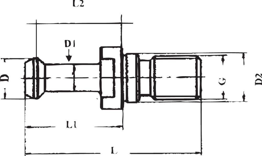 Anzugsbolzen JISB6339 BT40 60G. I.K