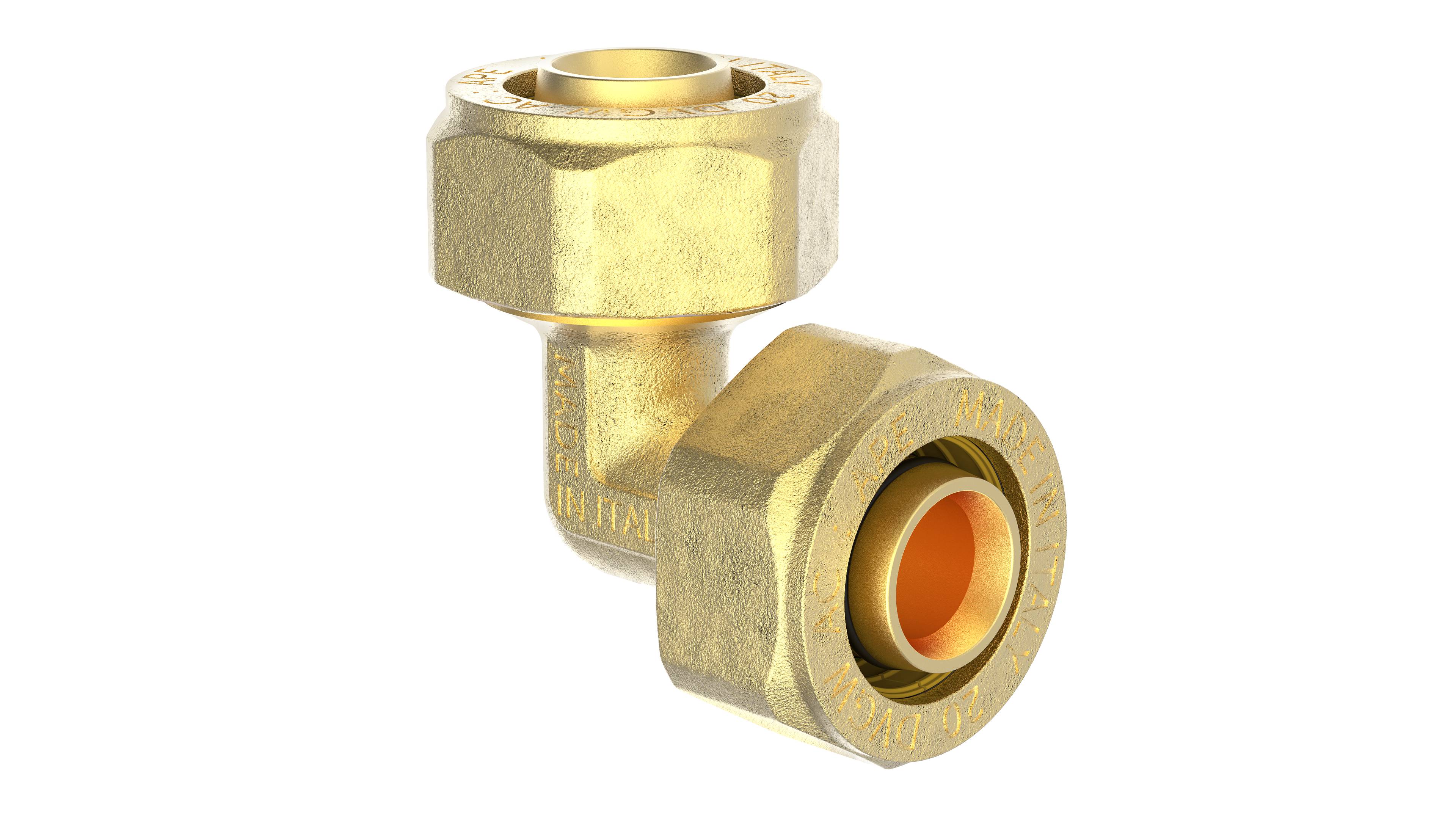 MS Winkel 90°, blank, 16 mm, Klemmfitting für MSVR