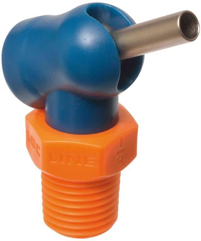 Hochdruckdüse XW für Kühlmittelschlauch 1/4" 70bar Ø2,2x12,7mm blau-orange LOC-L