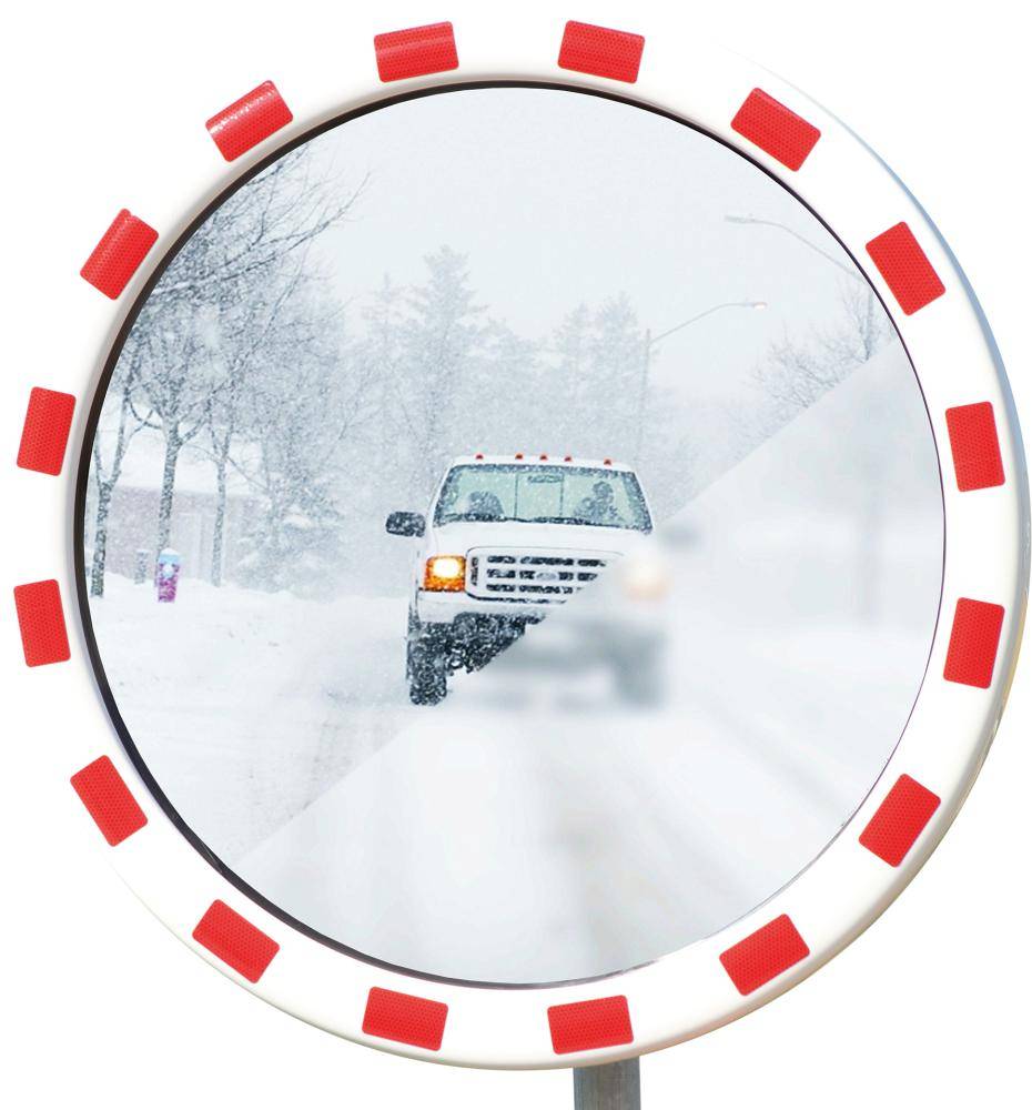 Verkehrsspiegel Eisfrei rund D600 mm für Außen Inox-Spiegelfläche