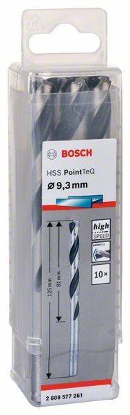 Verpackung für Bosch HSS PointTeQ 9,3mm Bohrer mit Etikett für die 