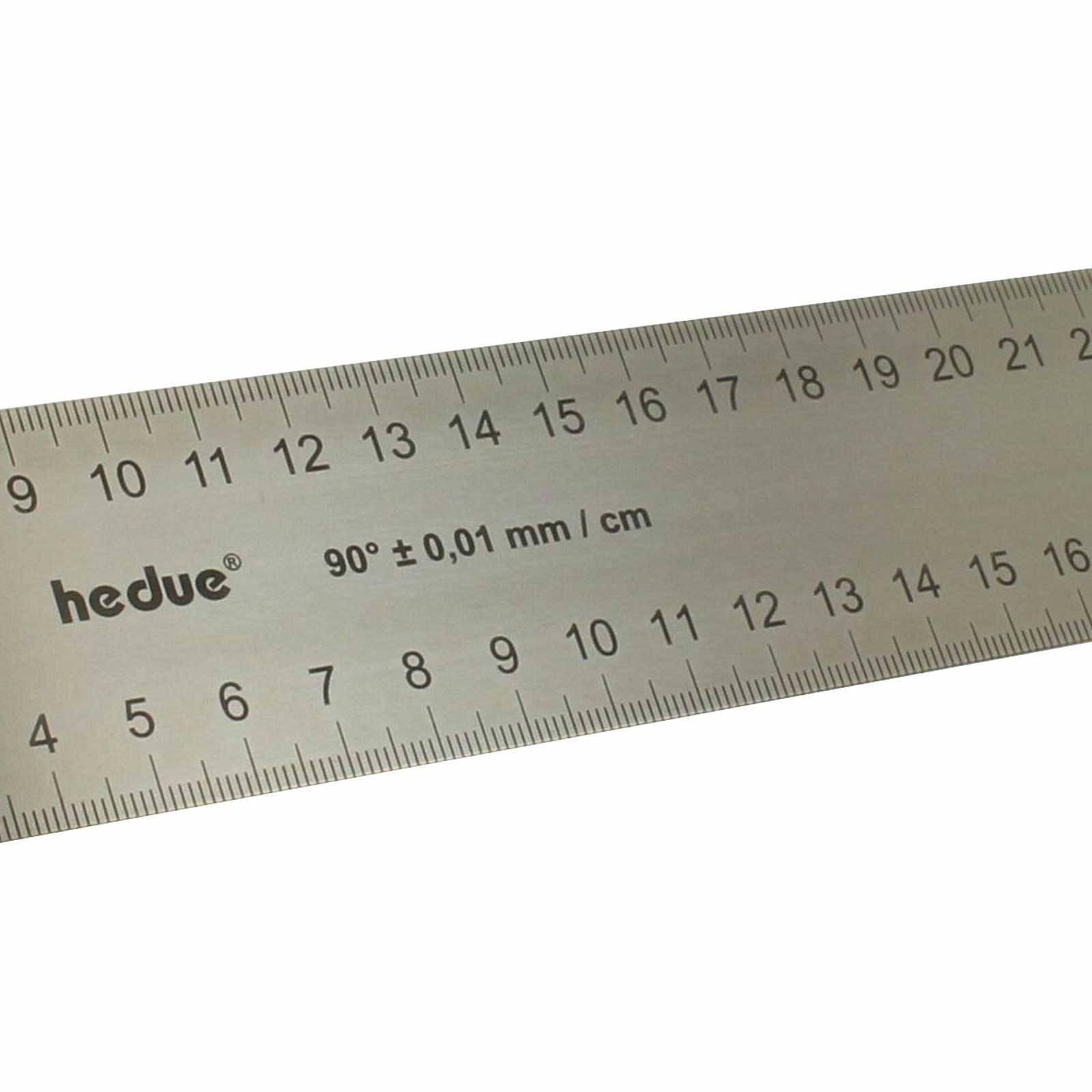 Hedue Tischlerwinkel Nussbaum Edelstahlblatt 45mm - Größe:400 mm