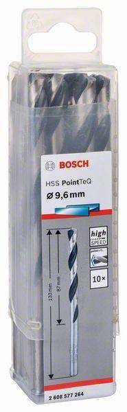 Bosch HSS PointTeQ Bohrer-Verpackung mit einem Durchmesser von 9,6 mm und 