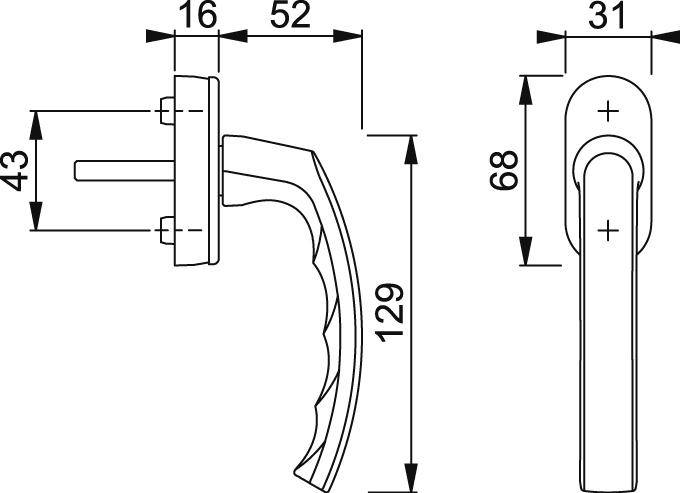 Fenstergriff 099/US952 F9 NA7501 7/032-042 9999
