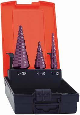 Stufenbohrer-Set HSS TiALN 4-12/4-20/6-30mm FORMAT