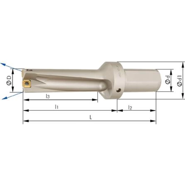 Vollbohrer für Wendeplatte Innenkühlung Dx3 34mm Vollbohrer für Wendeplatte Innenkühlung Dx3 34mm