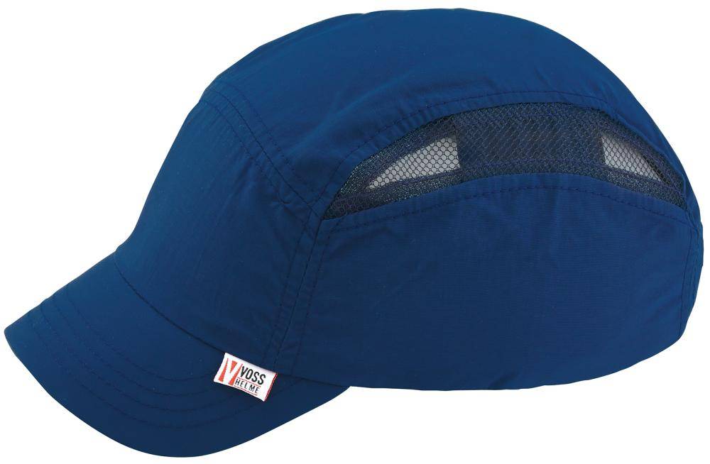 Blaue Baseballkappe mit Mesh-Kronenpanel und kleinem 
