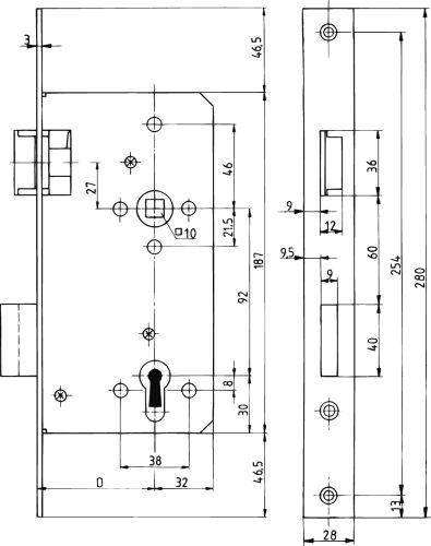 Haust. Schloss Nr.154 stpf PZW 28 känt. DIN ls
