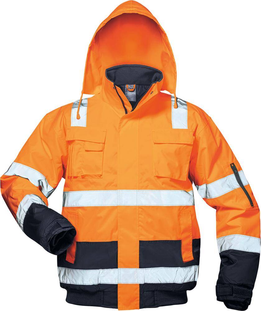 Warnpilotenjacke Jonas,Gr.M,orange/blau