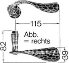 Zi-Drückerlocht Nr.170Z Ei Rowe ls