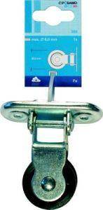 Stehrolle m. Schanier(SB)f. Seil-Ø b. 6,0mm