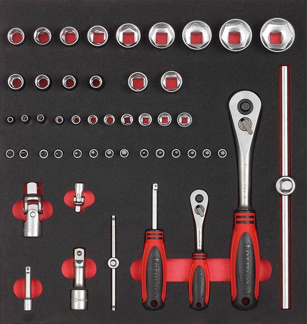 Werkzeugmodul 2/3 Steckschlüssel 1/4" und 1/2" FORMAT