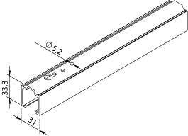 Laufschiene Nr. 60 2100 mm, EV1