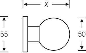 ZT-Türknopf,0 23 0802, einseitig,a.Ros.rd.Alu F1