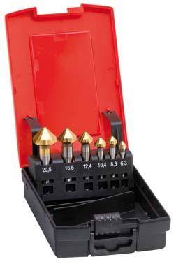 Kegelsenker-Set TiN Form C 90Grad 6,3-20,5mm FORMAT