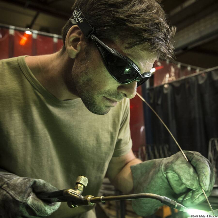 Schweißerschutzbrille TRACKER TRACWPCC5 Rahmen schwarz Scheibe grün / Welding 5 Scheibenkennzeichnung 5 1 FT CE Beschich