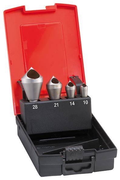 Entgratsenker-Set HSSE Querloch 90Grad 2-20mm FORMAT