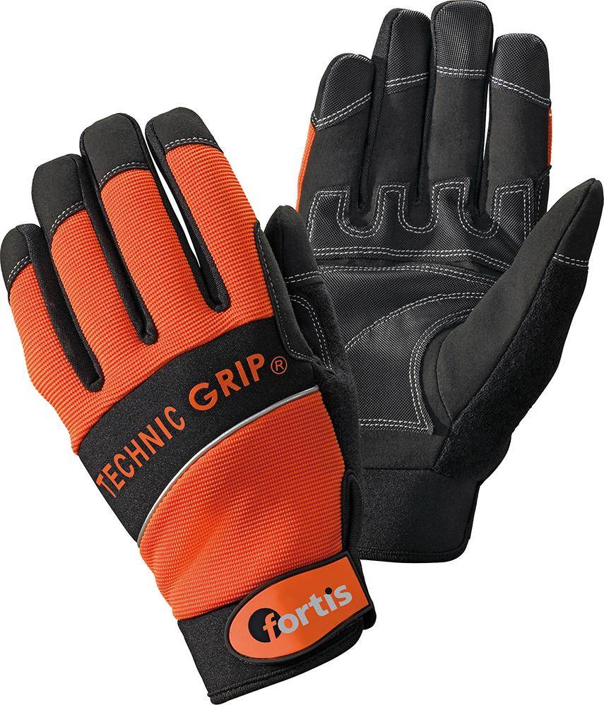 Handschuh TechnicGrip,Gr.8,orange/schwarz,FORTIS - Artikel: 4317784785372