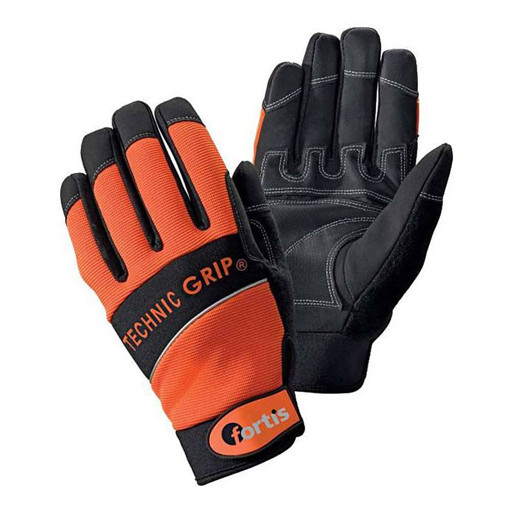 Handschuh "Technic Grip", orange/schwarz, EN 388 Kat. 2, FORTIS - Größe 10