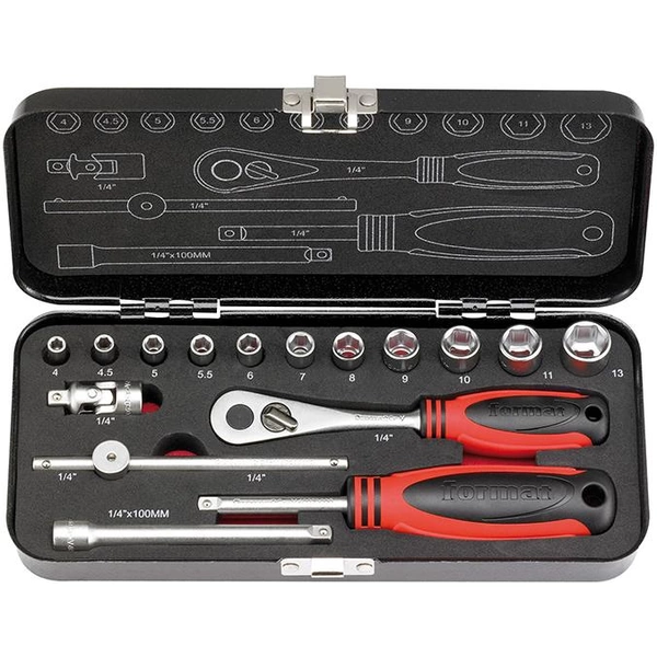 Steckschlüssel-Satz 1/4" 16-teilig FORMAT Steckschlüssel-Satz 1/4" 16-teilig FORMAT