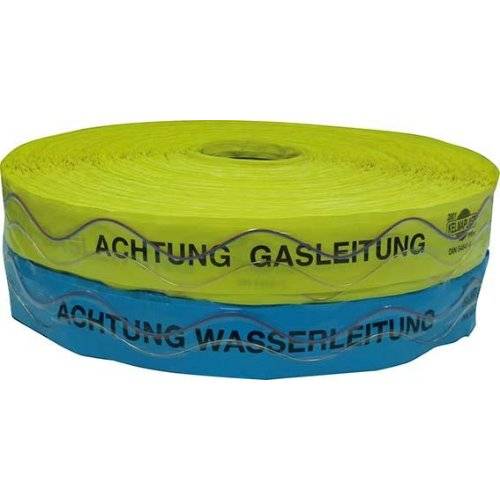 Kelmaplast Ortungsband mit Kupferdraht Achtung Wasserleitung