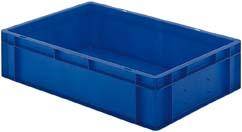 Transport-Stapelkasten B600xT400xH145 mm blau, geschlossen ohne Griffloch