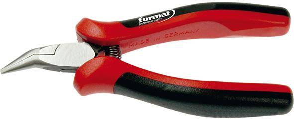 Spitzzange Elektronik gebogen 130mm FORMAT