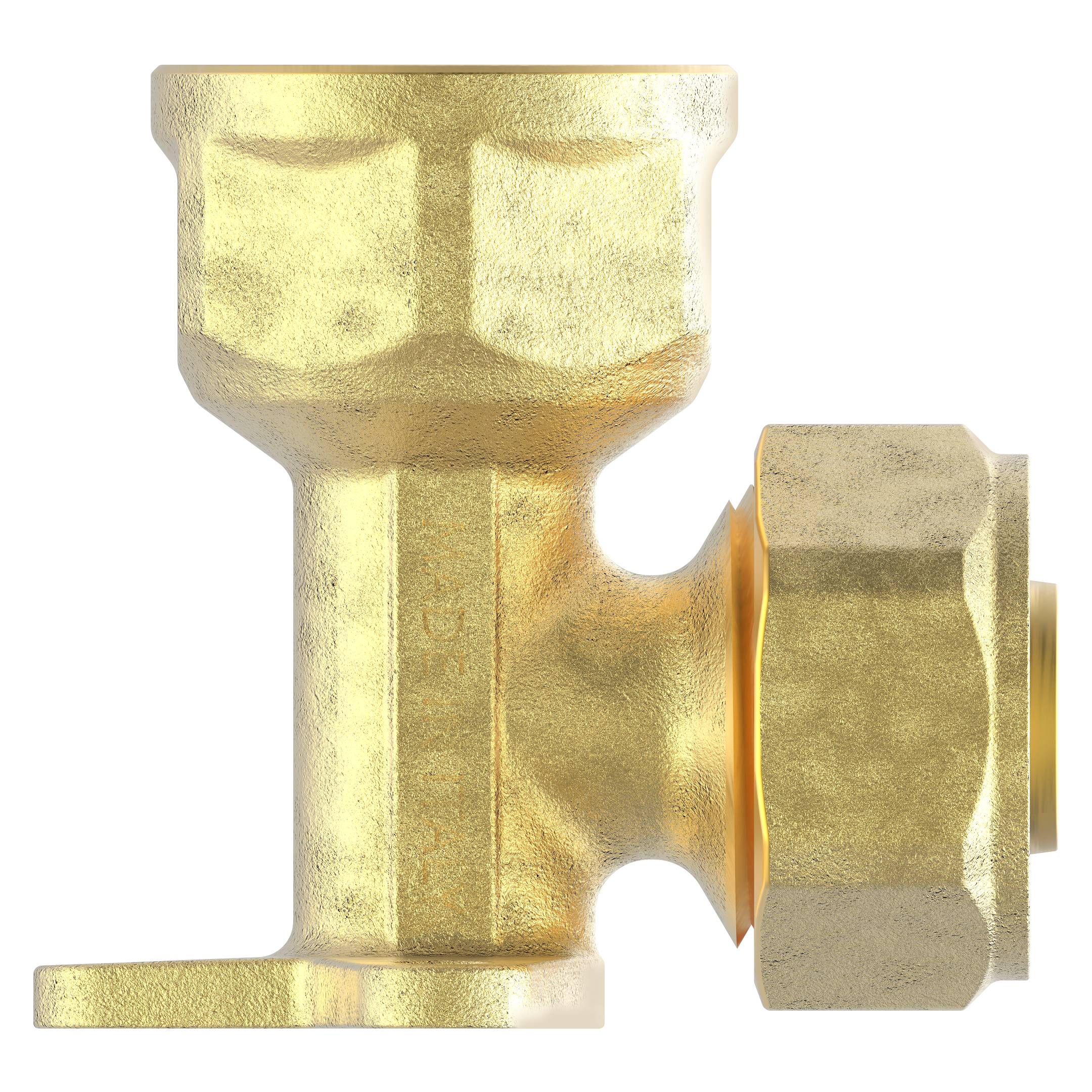 MS Wandscheibe, blank, 16 mm x 1/2"IG, Klemmfitting für MSVR