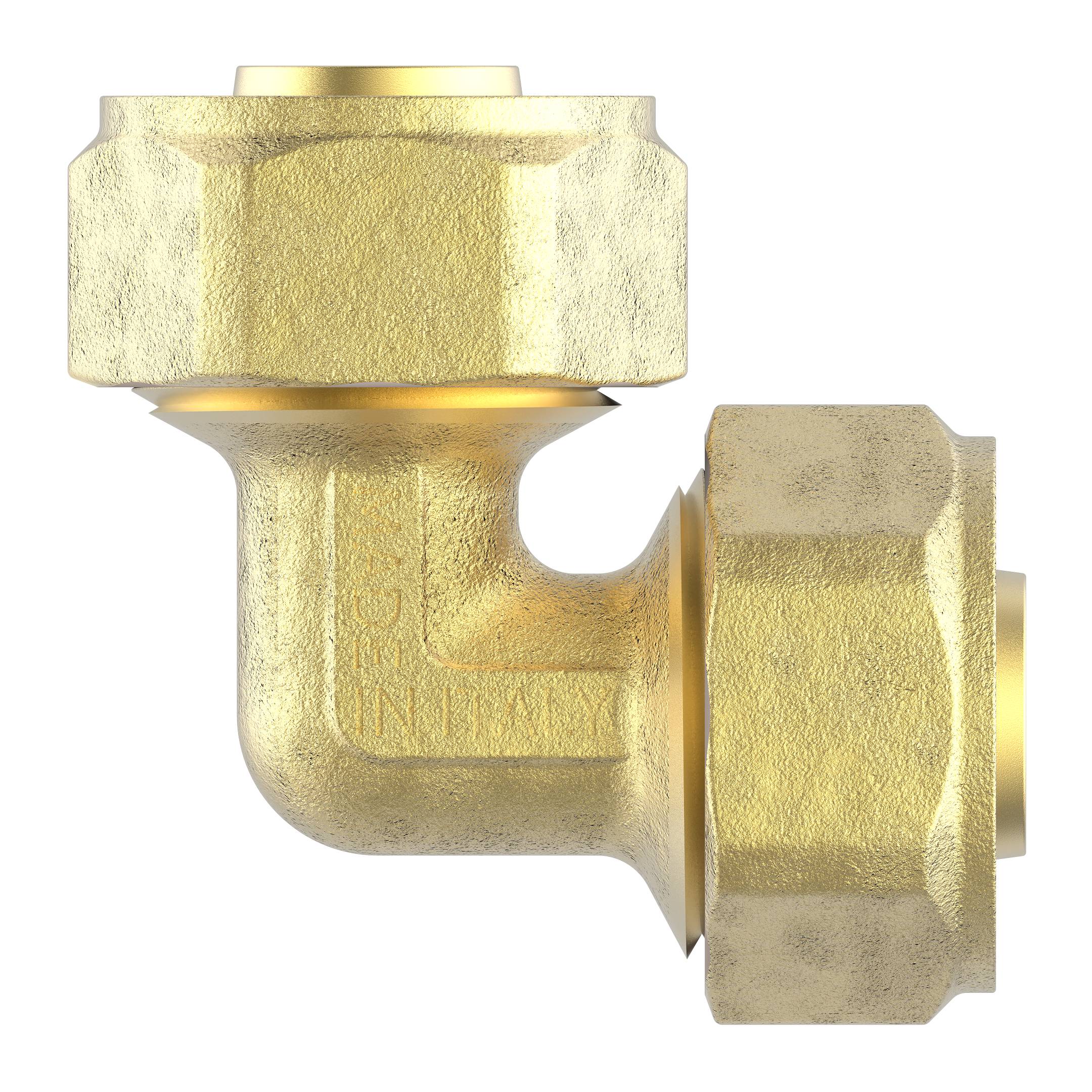 MS Winkel 90°, blank, 16 mm, Klemmfitting für MSVR