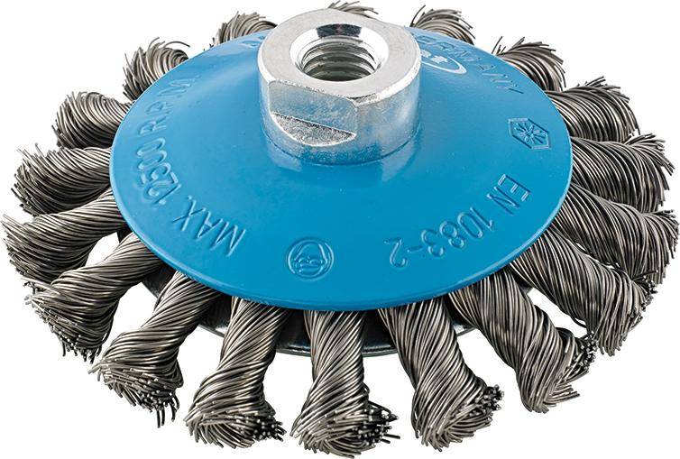 Kegelbürste Stahl M14 gezopft 115x mm FORMAT