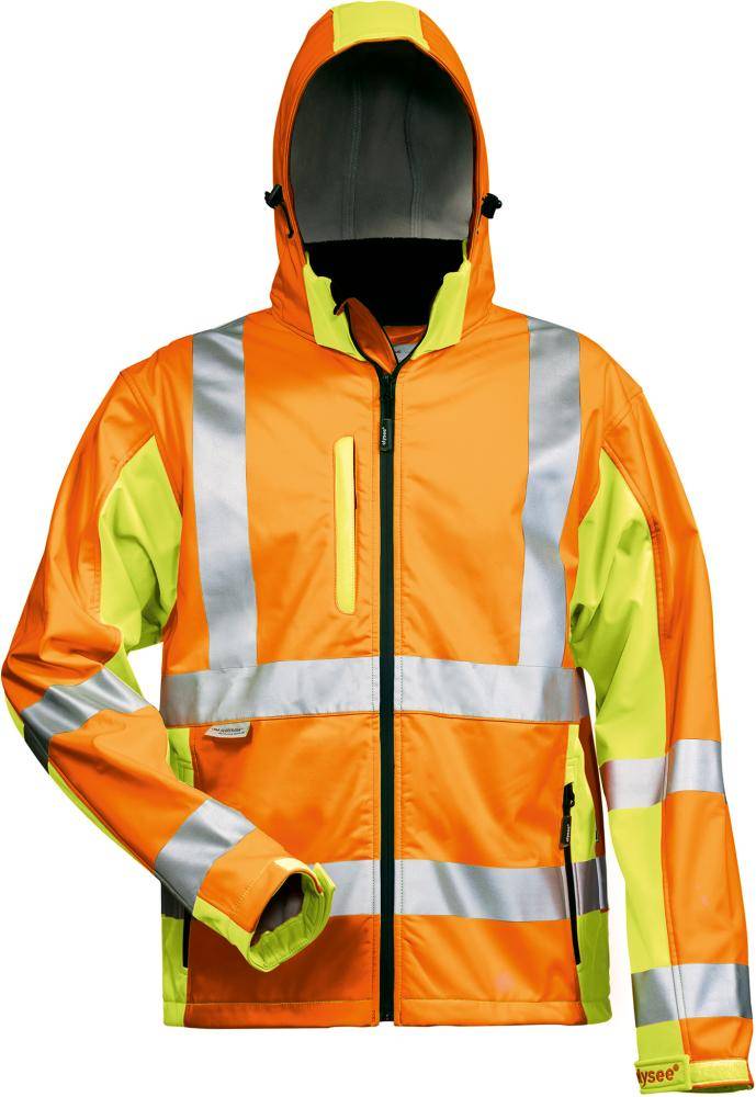 Warnjacke Hoss,Softshell,Gr. 2XL, orange/gelb