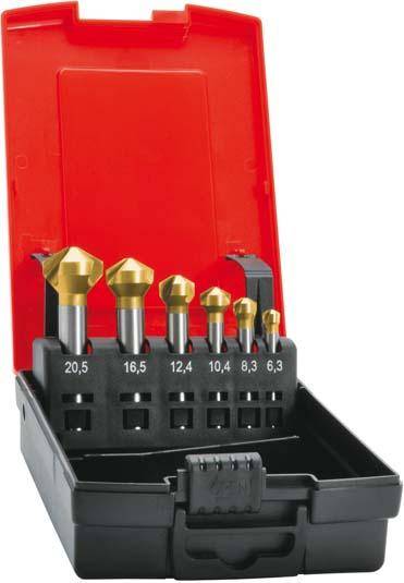 Kegelsenker-Set HSS TiN 120Grad 6,3-25,0mm FORMAT
