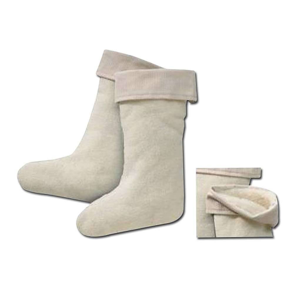 Stiefeleinsatz - Gr. 45/46 - beige - Lammwolle - mit Stulpe