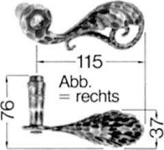 Zi-Drückerlocht Nr.108Z Ei Rowe ls
