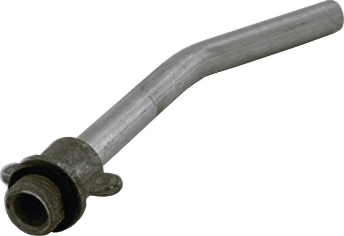 Düsenrohr m.Flügelschraube Länge250mm 45Grad geb.(Alu) M15x1,5 REILANG